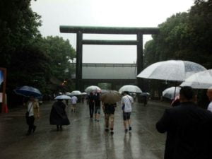平成２９年８月１５日終戦の日、終戦の日、靖國神社にて戦没者礼拝