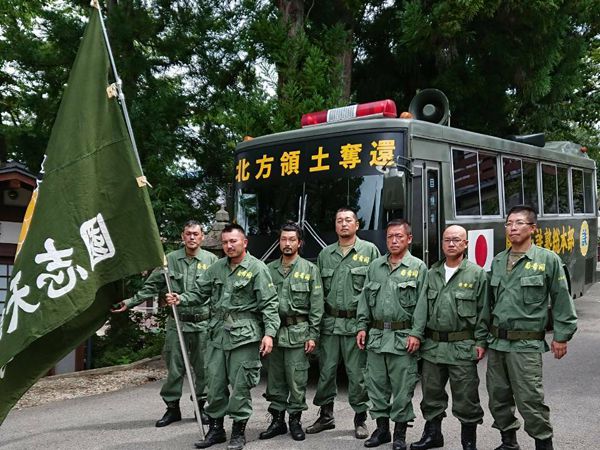 平成３０年８月１５日國志天誅塾、高山市内啓蒙活動・飛騨護國神社参拝