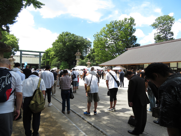 令和６年８月１５日終戦の日、靖國神社参拝・黙祷